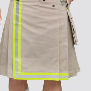 Kilt utilitaire kaki pour pompier, 100% coton, kilt de travail tactique pour hommes avec bande réfléchissante, best-seller - Product Image 4