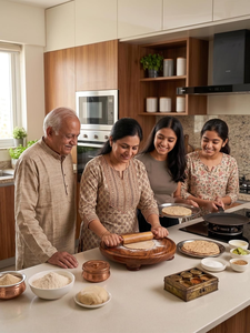 Ensemble Chakla Belan en bois avec support, planche à faire des roti et chapati, et rouleau à pâtisserie en bois fait main pour la pâte à pizza et la pâtisserie maison - Product Image 3