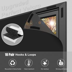 Tenda Oscurante 100% Nera per Finestre, Senza Foratura, per Copertura Finestre - Product Image 5