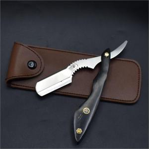 IKZARSA Straight <b>Razor</b> Stainless Steel Blade Buffalo Horn Handle Single Blade Face/Underarm/Body Shaving <b>Men</b> Barber Shop Outdoor - Product Image 4
