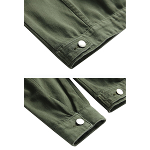 FLY HUMBLE SPORTSWEAR Veste en velours côtelé pour homme, coupe-vent, col rabattu, coupe régulière, manches longues, 100% coton, décontractée - Product Image 2