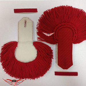 Epolete Rojo para Hombro, Estilo Vintage Ecológico, Accesorio de Uniforme, Uso Ceremonial, Personalizable - Product Image 1