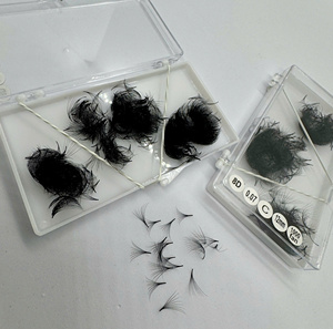 Pestañas Postizas Sueltas Promade, Longitud Individual 8-25mm, Paquete de 500/1000 Fans, 8D 10D 12D, Curvatura M, Hechas a Mano, Pelo Sintético, Grosor 0.07mm - Product Image 3