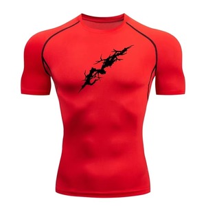 Rashguard Sublimado Personalizado OEM ODM, Rashguard de Poliéster de Alta Calidad para Hombre, Rashguard de Manga Corta para Entrenamiento - Product Image 3