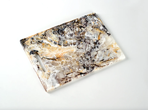 เขียงเรซิ่นทรงสี่เหลี่ยมพร้อมด้ามจับ ลายหินอ่อนธรรมชาติ - Product Image 4