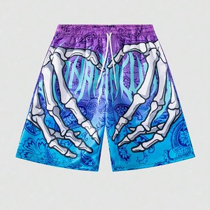Pantalones Cortos Deportivos Casuales de Verano para Hombre, con Estampado 3D de Mano de Esqueleto, Cintura Media, Transpirables, Ajuste Holgado, a la Moda, para Playa - Product Image 6