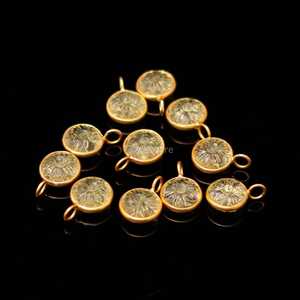 Natural Lemon Quartz Flower Pendant In 925 Sterling <b>Silver</b> Hand Carved Gemstone Charm Lemon Quartz Stone Pendant For Jewelry - Product Image 1