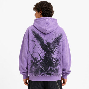 Sudadera con Capucha Oversize Unisex, 100% Algodón Orgánico, Felpa Ecológica, Diseño con Bolsillo Frontal, Acabado Lavado, Ideal para Verano - Product Image 3