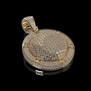 Elevate Your Elegance With Our Exquisite <b>Medallion</b> Pendant Hip Hop Pendant Iced Out 925 Silver <b>Gold</b> Plated Pendant For Gifts - Product Image 3