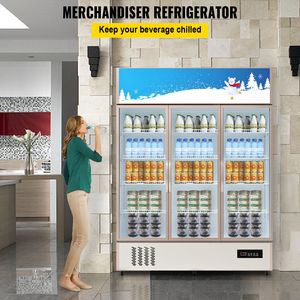 Frigorifero Commerciale per Cucina, Frigo Verticale per Bevande con Porta in Vetro e Illuminazione LED, per Casa, Negozio, Palestra, Ufficio - Product Image 2