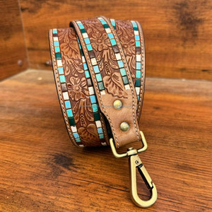 Nuevo 2025 precio de fábrica mujeres 120cm cuero mecanizado a mano reemplazo largo hombro bandolera bolso correas con broches de latón antiguo - Product Image 3