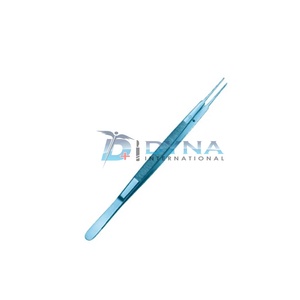 Pinzas de titanio para plataforma, instrumentos quirúrgicos de acero inoxidable, punta de diamante, 17,5 cm, 1mm - Product Image 2