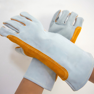 Guantes de Trabajo de Cuero Vacuno, Elásticos hasta la Muñeca, Lisos, para Uso en Exteriores en Invierno - Product Image 2