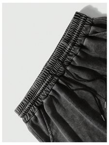 Men <b>Y2K</b> 2 Piece Shorts Set Vintage Washed Graphic T <b>Shirt</b> Drawstring Shorts Streetwear OEM Wholesale - Product Image 3