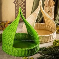 Panier en paille tissé en forme de dôme avec couvercle, Ramadan Mubarak, panier cadeau pour l'Aïd, pour bonbons, dattes et en-cas arabes