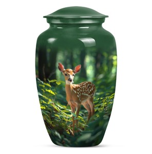 Deer cremation urn cremation remembrance vessel for human ashes <b>memorial</b> <b>keepsake</b> decorative tribute urn - Product Image 1