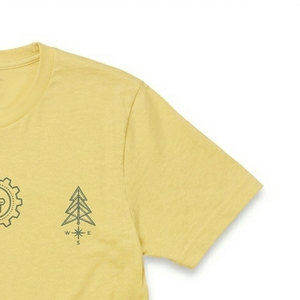 เสื้อยืดพิมพ์ลายคนรักการเดินทางแบบเรียบง่ายสำหรับเสื้อผ้าผจญภัย สีเหลืองอ่อน 2026 - Product Image 3