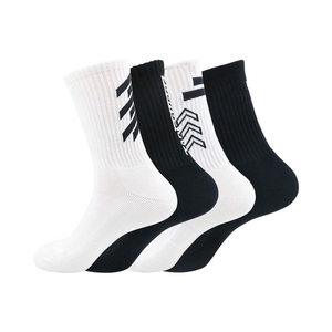 Comfortable Spring Sports <b>Socks</b> White Color And <b>Black</b> Dots Breathable Quick Dry Football Basketball Knee <b>Socks</b> For Sports - Product Image 2