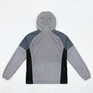 Most Demanding Custom Logo Gray Men's Nylon High Quality <b>Wind</b> <b>Breaker</b> Sets Trousers Breathable Wear Men Sets Streetwear Hoodies - Product Image 3