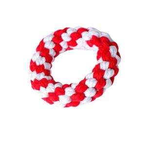 Juguete de Cuerda de Algodón con Forma de Donut para Perros, Juguete Interactivo Resistente a Mordidas para Entrenamiento y Diversión Navideña - Product Image 4