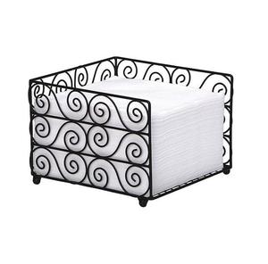 Porte-serviettes en fil de fer noir, design luxueux et unique, métal personnalisé pour la décoration de mariage et les restaurants - Product Image 1