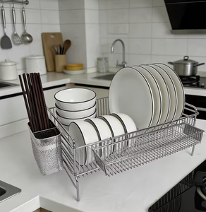 OEM/ODM Vietnam Stainless Steel 304 Single Tier <b>Dish</b> Draining <b>Rack</b> Multifunction Kitchen Organizer Storage Shelf - Product Image 4