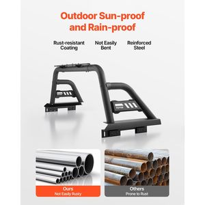 Roll Bar Sportivo Regolabile in Acciaio al Carbonio, Portapacchi Universale per Cassone di Camion di Medie Dimensioni, Compatibile con Pickup - Product Image 5