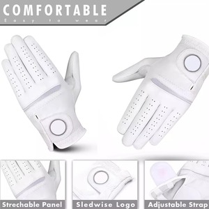 JNM SAFETY Gants de golf respirants en cuir synthétique de la série professionnelle, fermeture à boucle et crochet, main droite pour homme - Product Image 5