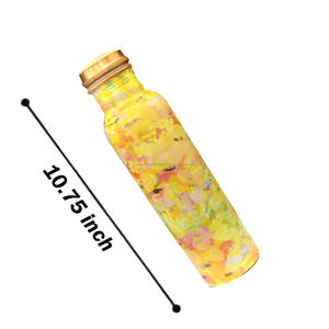 Botella de Agua de Cobre de Primera Calidad con Diseño Impreso, Saludable, a Prueba de Fugas, Duradera y Ideal para Viajes - Product Image 2