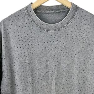 T-shirts personnalisés pour hommes, 100% coton épais, coupe oversize et carrée, style vintage, épaules tombantes, haute qualité, streetwear, été, en tissu peigné - Product Image 6