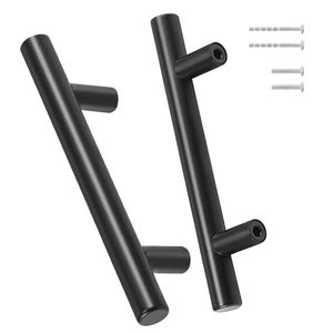 Set di 30 Maniglie Sottili per Cassetti da Cucina, 76mm (3 pollici) Centro-Centro, Moderne in Acciaio Inox e Ottone per Ante di Armadi - Product Image 1