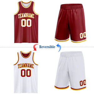 Maillot de basket-ball réversible personnalisé pour équipe, vêtements de sport à séchage rapide - Product Image 2