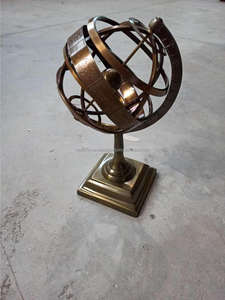 Globe armillaire en laiton antique, finition peinte numériquement, personnalisable, objet de collection de haute qualité pour la décoration intérieure, mariage - Product Image 3