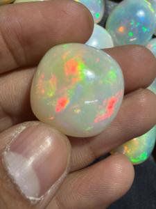Opale d'Éthiopie naturelle, cabochon de forme régulière, jeu de couleurs et d'étincelles pour la création de bijoux - Product Image 4