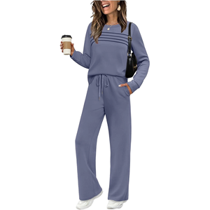 Conjunto Deportivo de Dos Piezas para Mujer, de Alta Calidad, 100% Nailon, Estilo Patchwork, para Viajes y Vacaciones de Verano, Pantalones Anchos con Cordón Ajustable - Product Image 1