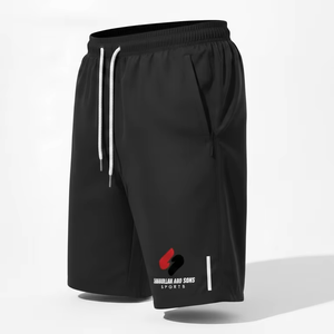 Pantalones Cortos Deportivos de Algodón de Alta Calidad para Hombre, Transpirables, con Cintura Elástica, Casuales, para Gimnasio, Logotipo Personalizado, Suministro al por Mayor - Product Image 1