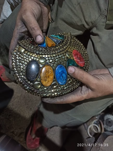 Bolso de Mano Tipo Clutch para Mujer, Hecho a Mano, con Cadena Dorada, Cuentas de Resina, Interior de Cuero Rexene, Elegante Bolso Bandolera para Fiesta - Product Image 6