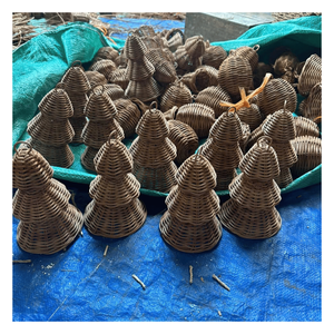 Vietnam Natural Handmade <b>Wicker</b> Rattan Christmas Ornaments Star Tree Shaped Christmas Decor - Product Image 5