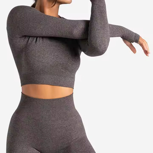 Shorts de yoga taille haute sans manches pour femme, personnalisables avec votre marque, 2 pièces, respirants, en Spandex/Nylon, avec cordon de serrage, pour la gym et le yoga - Product Image 3