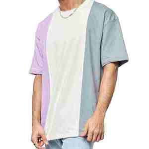 T-shirt pour homme à manches tombantes, couleur unie, séchage rapide, style personnalisé, vêtements décontractés d'été, t-shirt tendance - Product Image 1