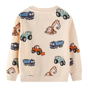 Sweat-shirt à manches longues pour garçons et filles, en coton biologique, doublé en polaire, imprimé graphique, écologique, vente en gros - Product Image 4