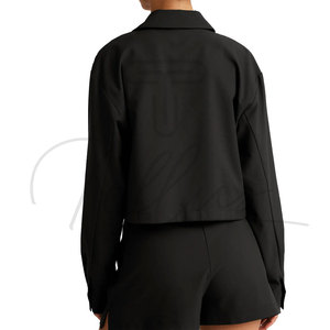 Chaqueta Corta de Lona Tejida a Crochet para Hombre, Estilo Casual, Verano, Color Sólido, Transpirable, Alta Calidad, Tendencia 2026 - Product Image 4