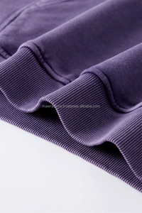 Personnalisé 100% Coton Épais Sérigraphié Brodé Effet Vieilli Délavé à l'Acide Effet Soleil Décoloré Double Fermeture Éclair Strass - Product Image 3