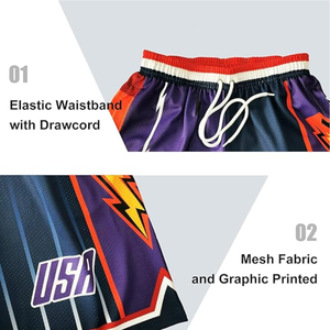 Shorts de sport décontractés pour hommes en toile respirante à séchage rapide, style hip-hop, 100 % coton, vente en gros - Product Image 4