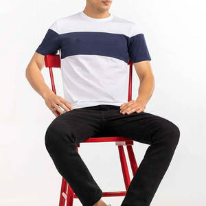 T-shirt décontracté pour homme, col rond, manches courtes, coupe classique, tissu doux, confort toute la journée, 180 g/m², vente en gros - Product Image 3