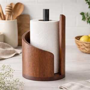 Wood <b>Kitchen</b> <b>Tissue</b> <b>Holder</b> Household Multi Purpose Storage Rack for Living Room Bedroom - Product Image 5