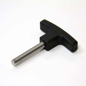 Poignée moderne en forme de T de qualité supérieure, bouton noir en nylon, outil à aile ronde en plastique pour commode, armoire, tiroir, meuble - Product Image 4