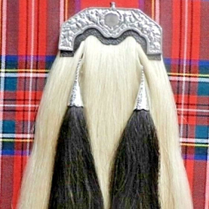 SI-WHITE HORSE HAIR LONG SPORRAN (100% Original) con THISTLE CANTLE, Logotipo y Color Personalizados, Accesorio Duradero para Instrumentos Musicales - Product Image 3