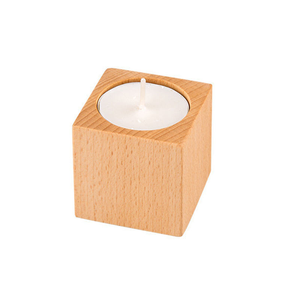 Portavelas Cuadrados de Madera de Haya Rústica para Velas de Té - Product Image 5