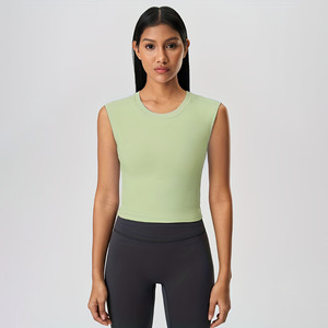 Nouveau débardeur deux pièces séparées de haute qualité avec blocs de couleur, effet seconde peau, tendance et décontracté, idéal pour la course et le sport - Product Image 1